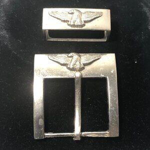 Vintage Eagle Belt Buckle & Loop Keeper